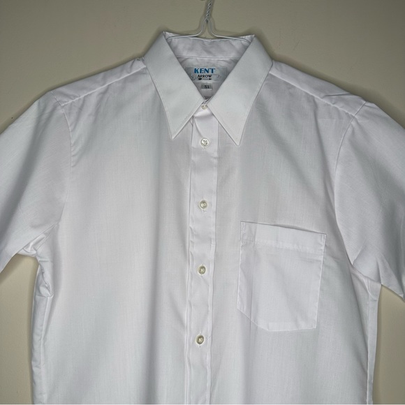 Kent Arrow Men’s White Short Sleeves Shirt 15 1/2” - Picture 4 of 7